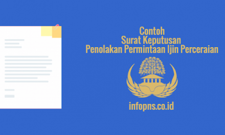 [CONTOH BERKAS] Surat Keputusan Penolakan Permintaan Izin Perceraian