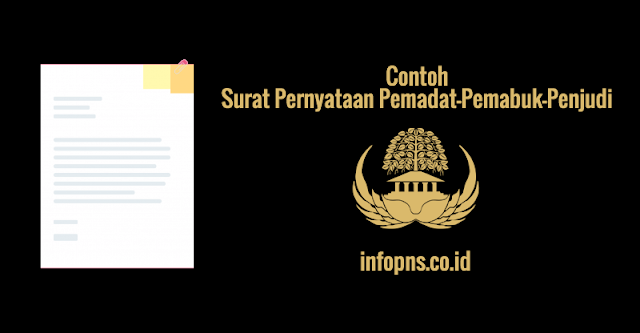 [CONTOH BERKAS] Surat Pernyataan Pemadat-Pemabuk-Penjudi