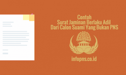 [SAMPEL] Surat Jaminan Berlaku Adil Dari Calon Suami Yang Bukan PNS