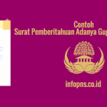 [SAMPEL] Surat Pemberitahuan Adanya Gugatan Perceraian