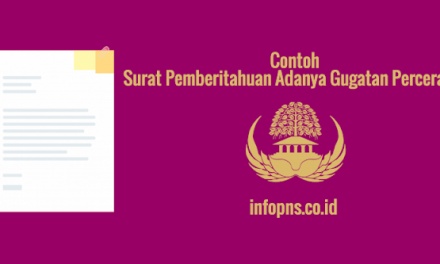[SAMPEL] Surat Pemberitahuan Adanya Gugatan Perceraian