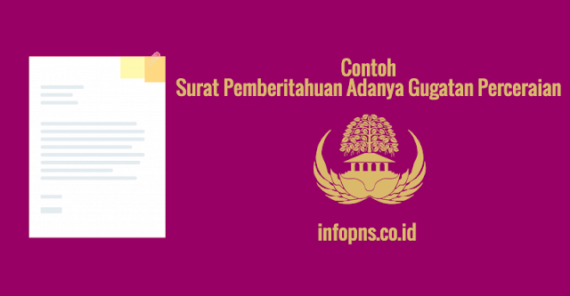 [SAMPEL] Surat Pemberitahuan Adanya Gugatan Perceraian