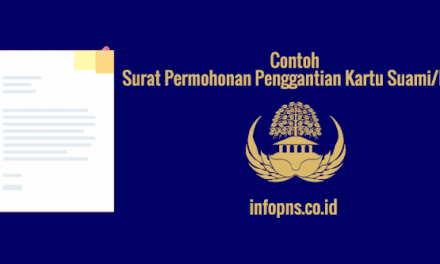 [CONTOH BERKAS] Surat Permohonan Penggantian Kartu Istri/Kartu Suami