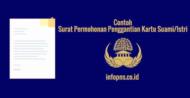 [CONTOH BERKAS] Surat Permohonan Penggantian Kartu Istri/Kartu Suami