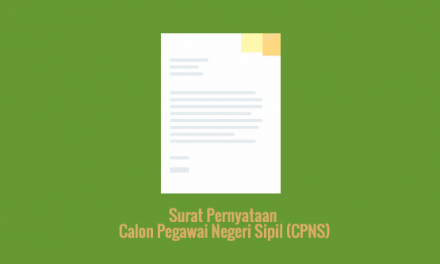 [CONTOH DOKUMEN] Surat Pernyataan Calon Pegawai Negeri Sipil (CPNS)