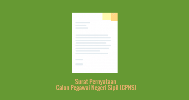 [CONTOH DOKUMEN] Surat Pernyataan Calon Pegawai Negeri Sipil (CPNS)